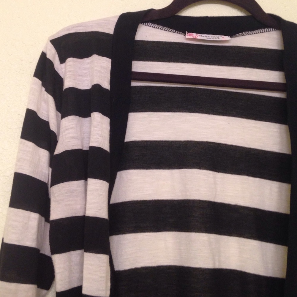 • [chris and carol] striped cardi •